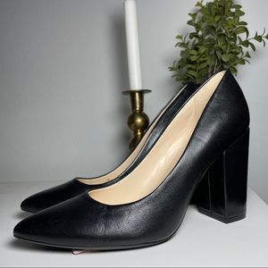 Nine West Black Leather Pumps